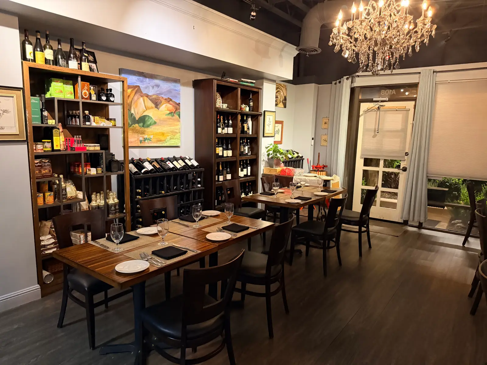 Onotria dining room set for a New Year's Eve dinner